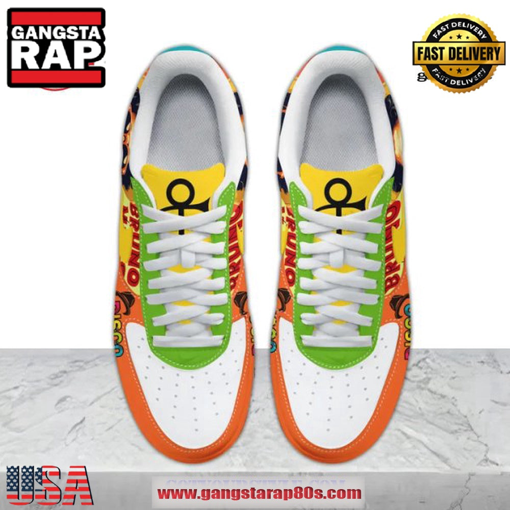 Bruno Mars Disco Limited Edition Air Force 1 Running Sneakers Shoes