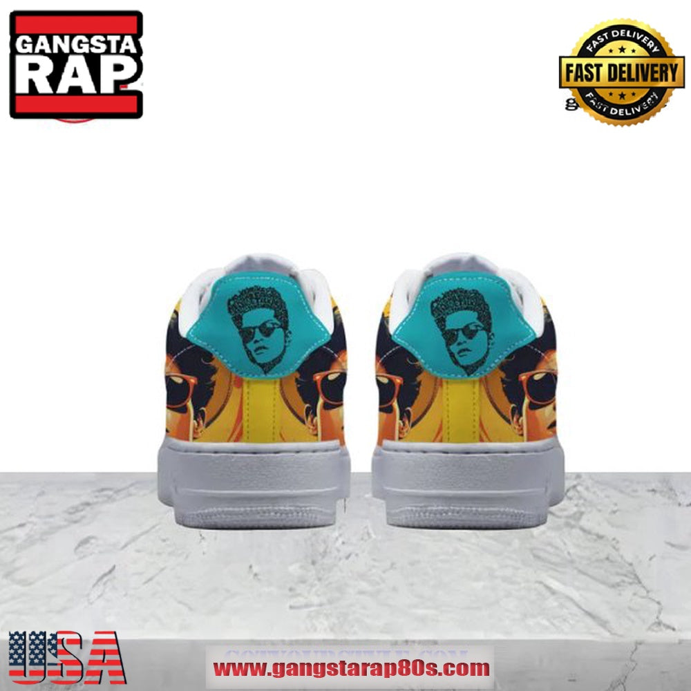 Bruno Mars Disco Limited Edition Air Force 1 Running Sneakers Shoes