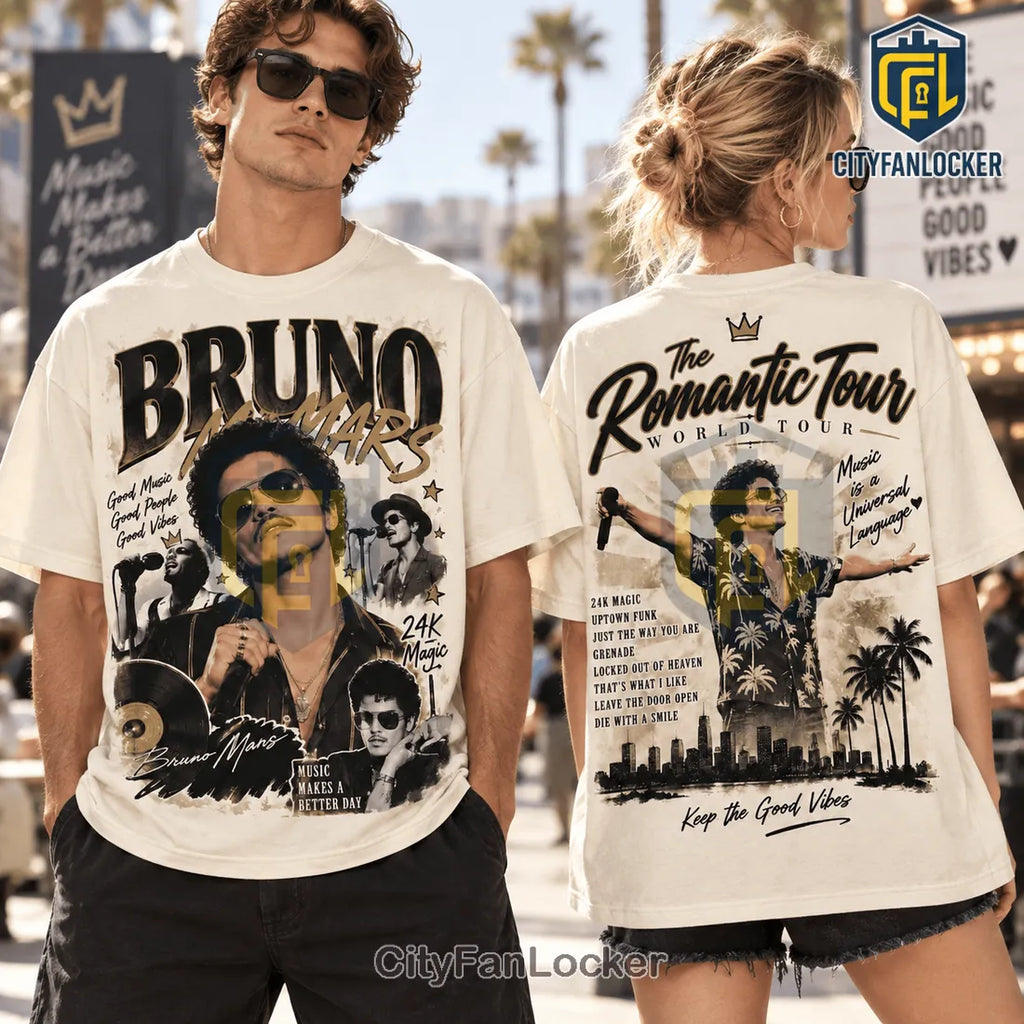 Bruno Mars The Romantic Tour Concert T-Shirt