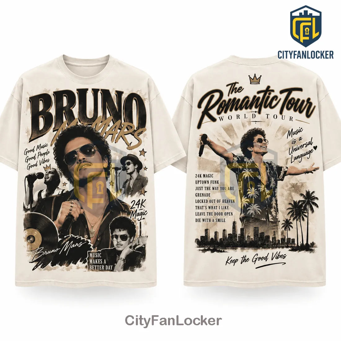 Bruno Mars The Romantic Tour Concert T-Shirt