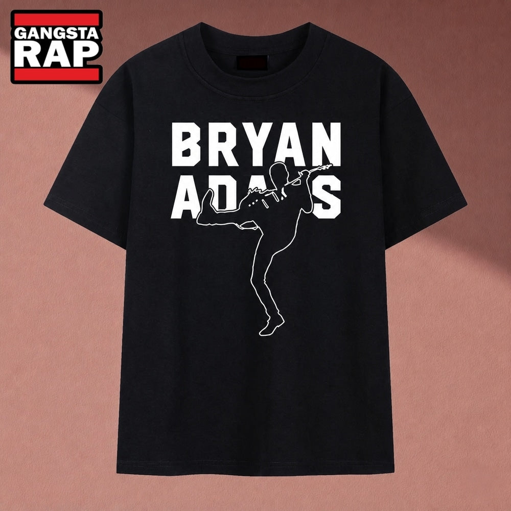 Bryan Adams Guitar Silhouette Graphic Vintage Rock T Shirt, Music 2D Shirt