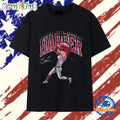 Bryce Harper Philadelphia Baseball Cartoon Caricature Batting Illustration T Shirt