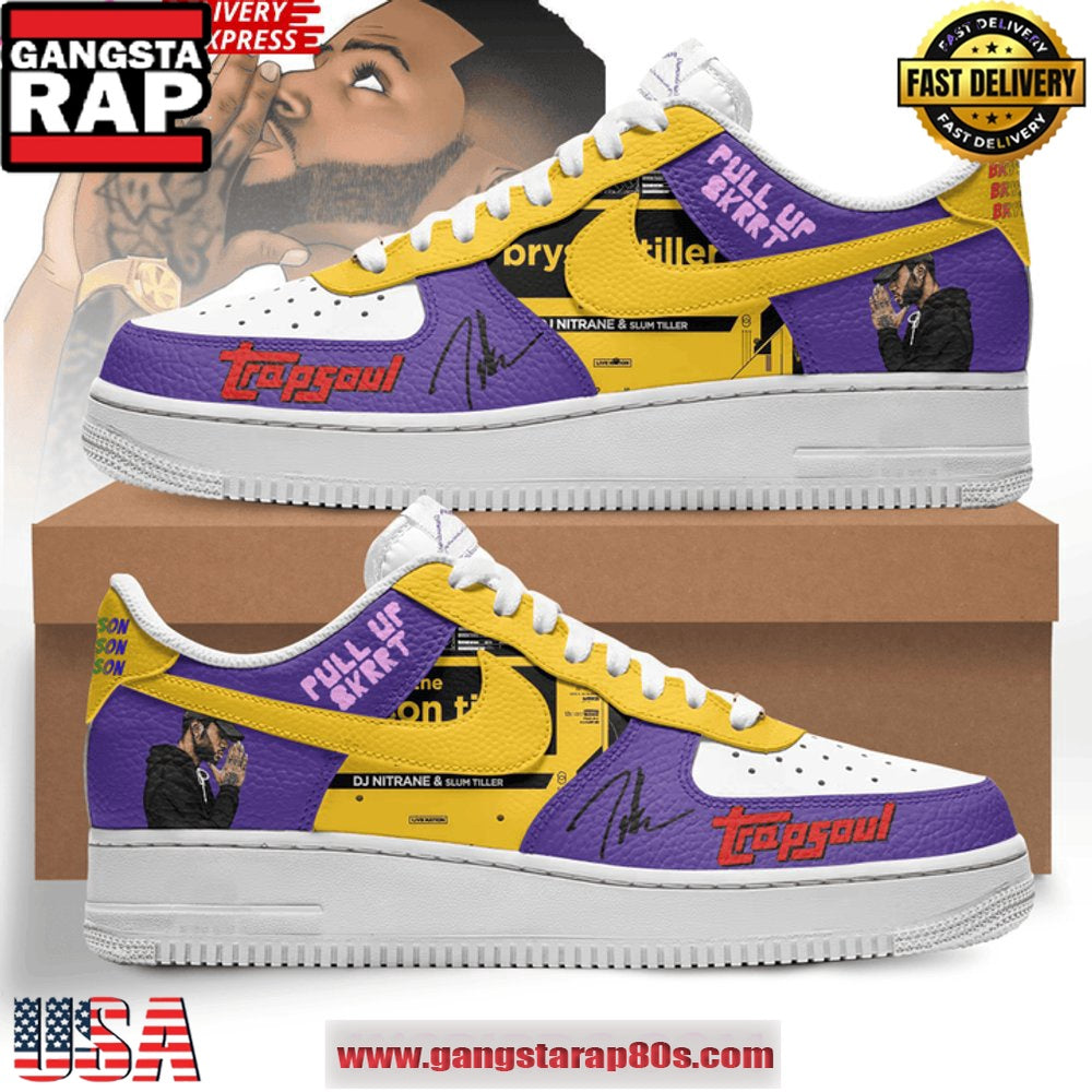 Bryson Tiller Trapsoul Special Edition Air Force 1 Running Sneakers Shoes