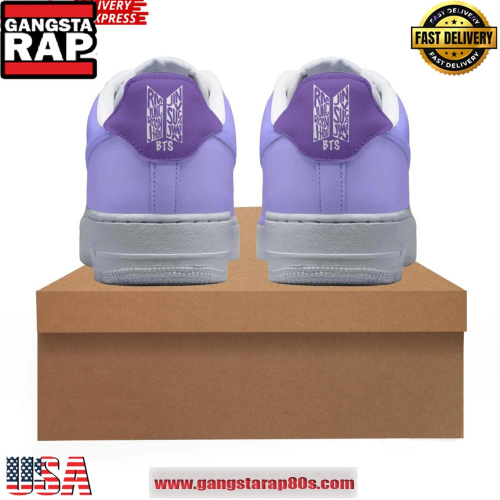BTS Purple Christmas Holiday Special Air Force 1 Running Sneakers Shoes