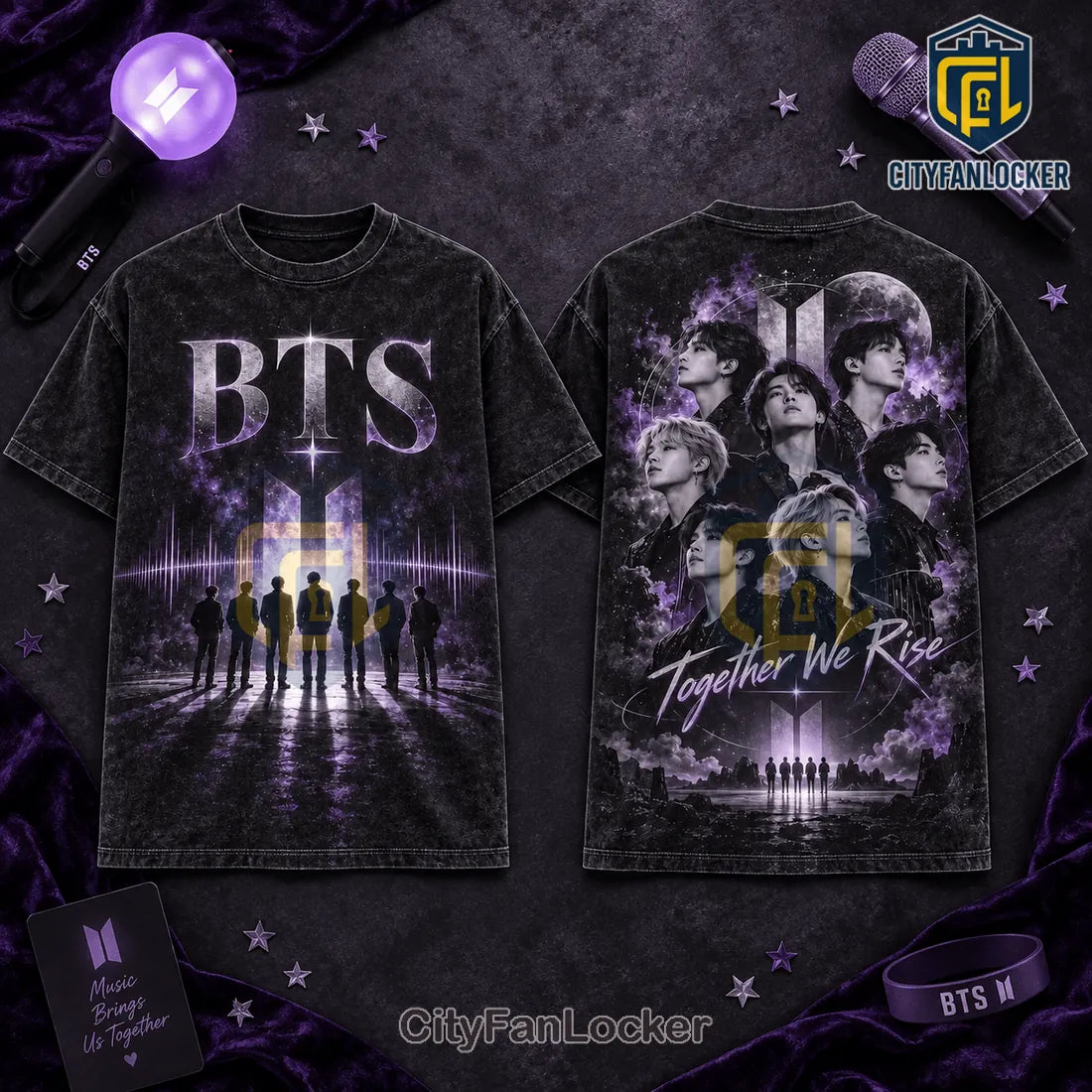 BTS Together We Rise Acid Wash T-Shirt