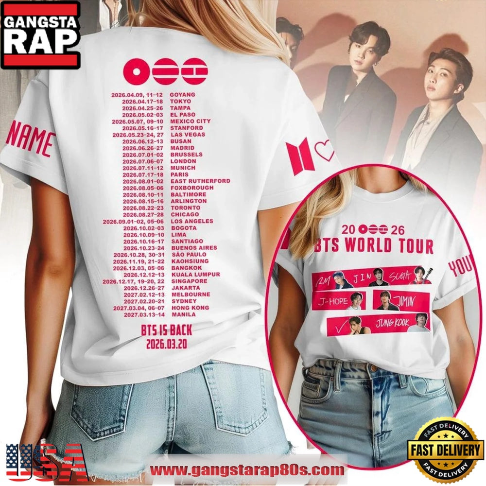 BTS World Tour 2026 Womens 3D Shirt