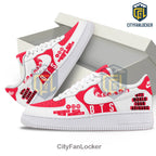 BTS World Tour Arirang Custom Red White Air Force 1 Sneakers