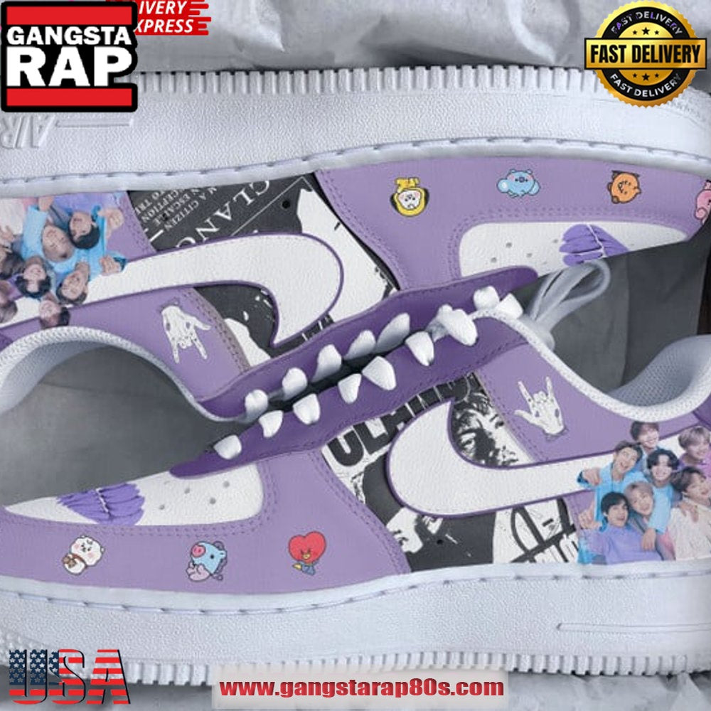 BTS x ARMY Limited Edition Air Force 1 Sneakers Shoes