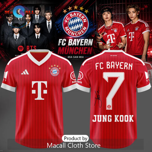 BTS x FC Bayern Munich Jung Kook Signature Soccer Jersey