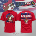 Buc-ee’s USA Freedom Requires Sacrifice Military Appreciation Pullover Hoodie