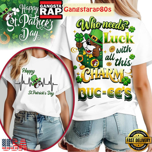 Buc-ee’s Happy St.Patrick’s Day White Shirt