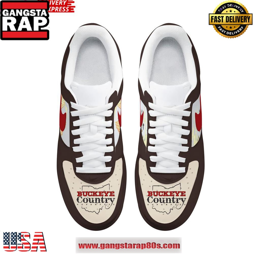 Buckeye Country Fest 2025 Limited Edition Air Force 1 Running Sneakers Shoes