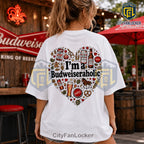 Budweiser King of Beers Heart Logo T-Shirt