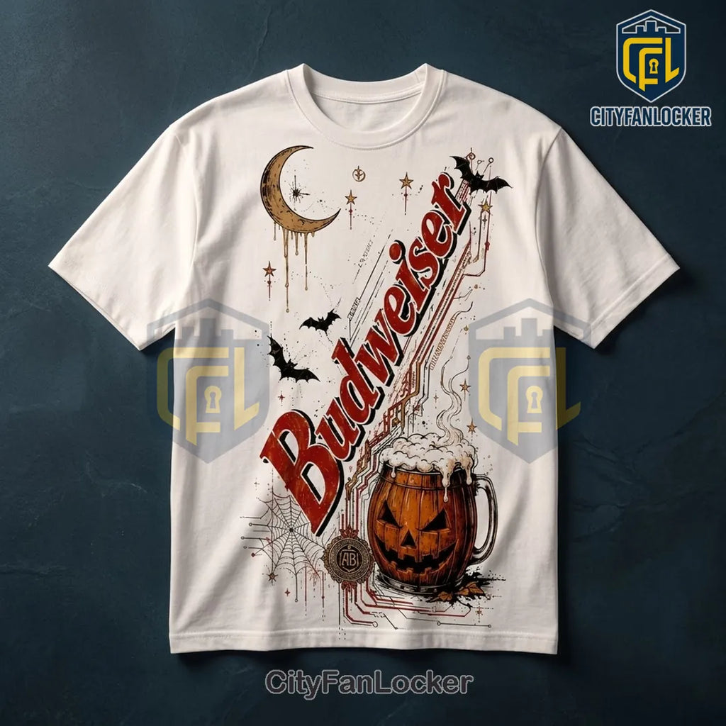 Budweiser King of Frights Skeleton Beer T-Shirt
