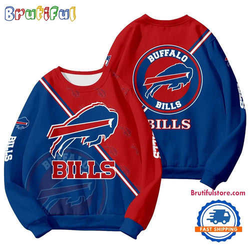 Buffalo Bills 2025 NFL Customized Round Neck Sweatshirt