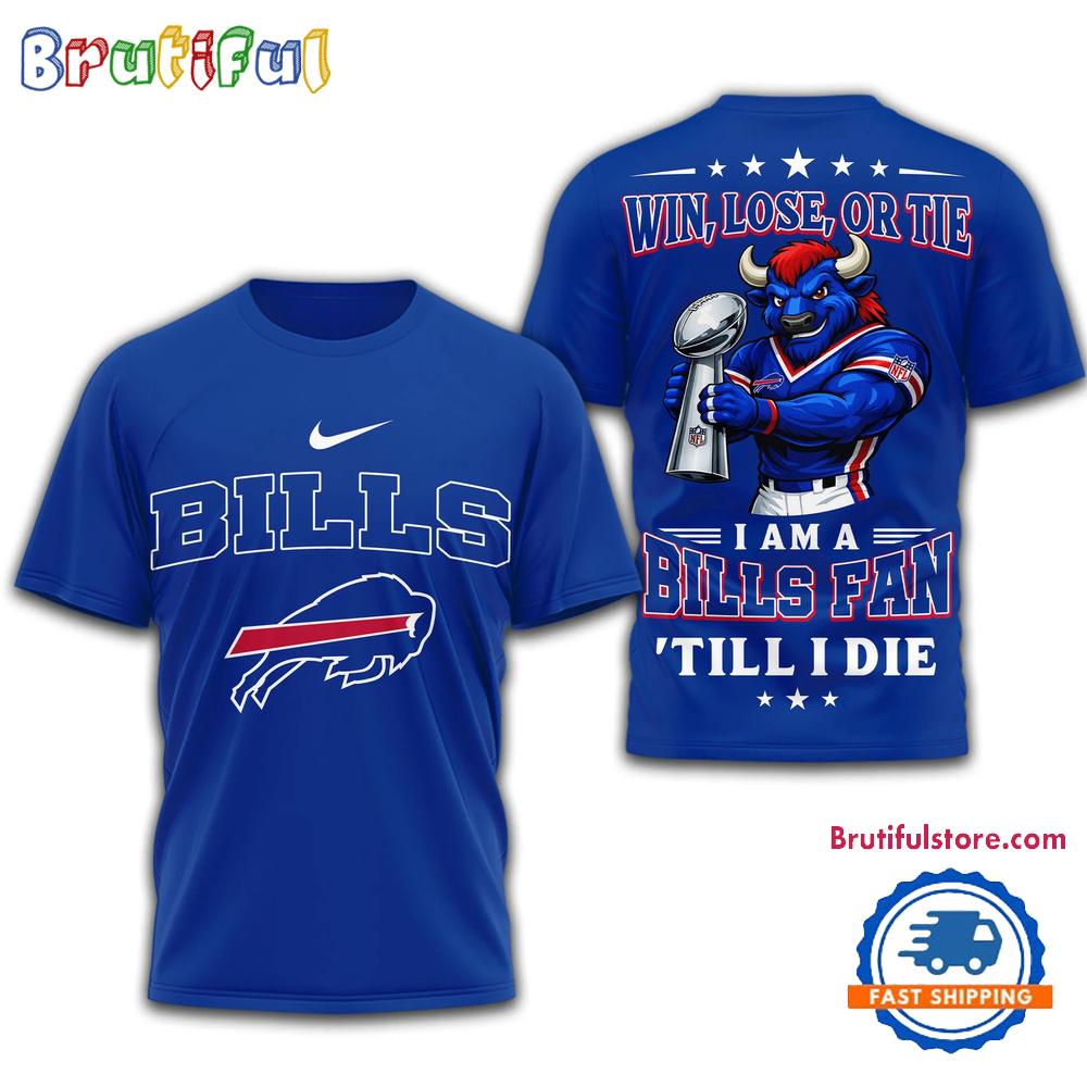 Buffalo Bills 2026 NFL Football Fan Till I Die Mascot 3D Shirt