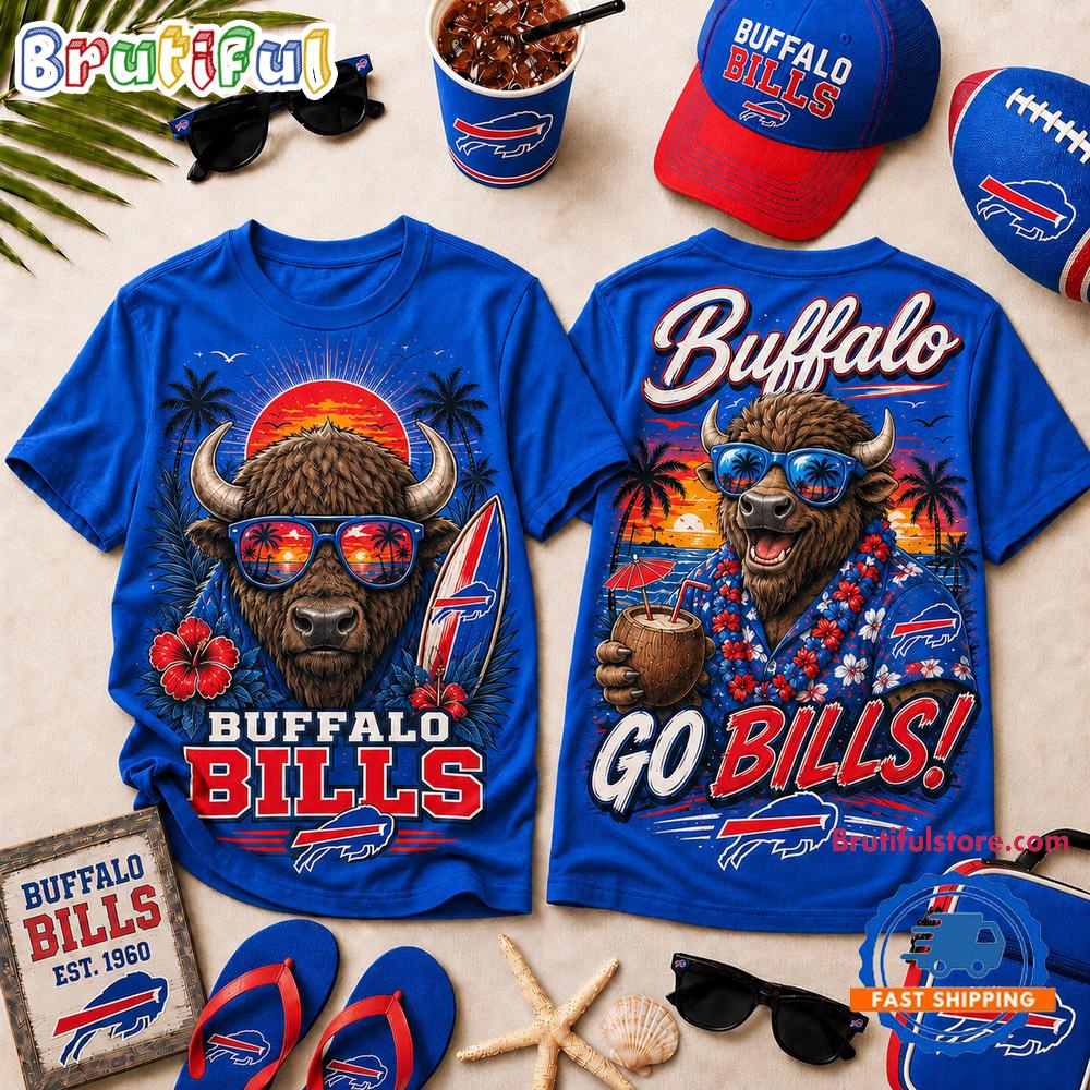 Buffalo Bills 2026 NFL Summer Tropical New Design 3D Shirt