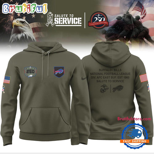 Buffalo Bills 2026 NFL x U.S Marine 250th Birthday Special Hoodie Shirt
