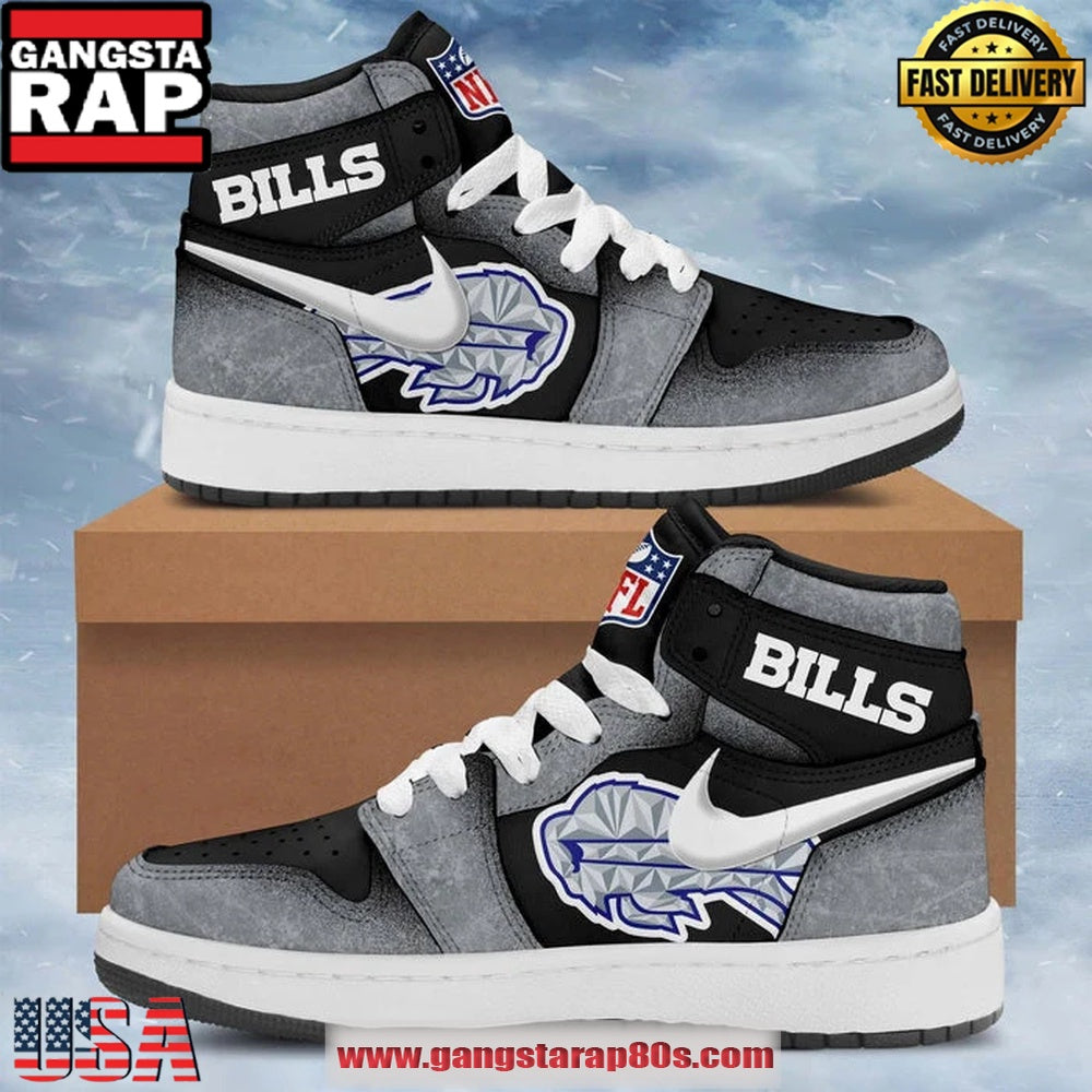 Buffalo Bills 2026 Rivalries Cold Front Nike Air Jordan 1 Sneakers Shoes-Black