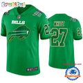 Buffalo Bills #27 Tredavious White Kelly Green St. Patricks Day Football Jersey