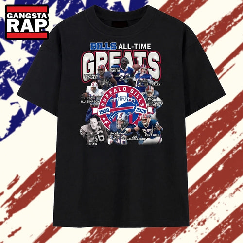 Buffalo Bills All Time Greats 1959 2026 Signatures Legends T Shirt