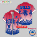 Buffalo Bills Flower Palm Tree Summer Button Hawaii Shirt