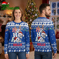 Buffalo Bills Ho Ho Ho Football Helmet Ugly Christmas Sweater
