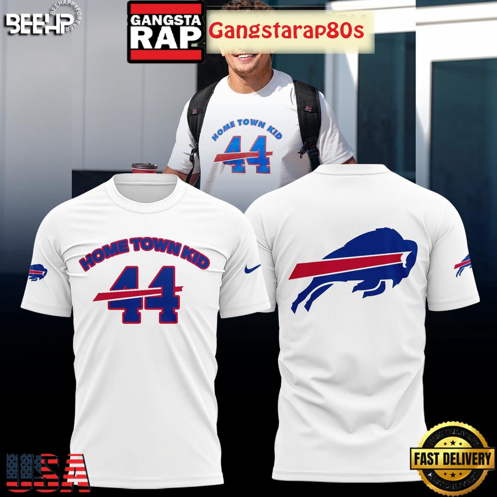 Buffalo Bills Home Town Kid 2025 White Unisex Hoodie