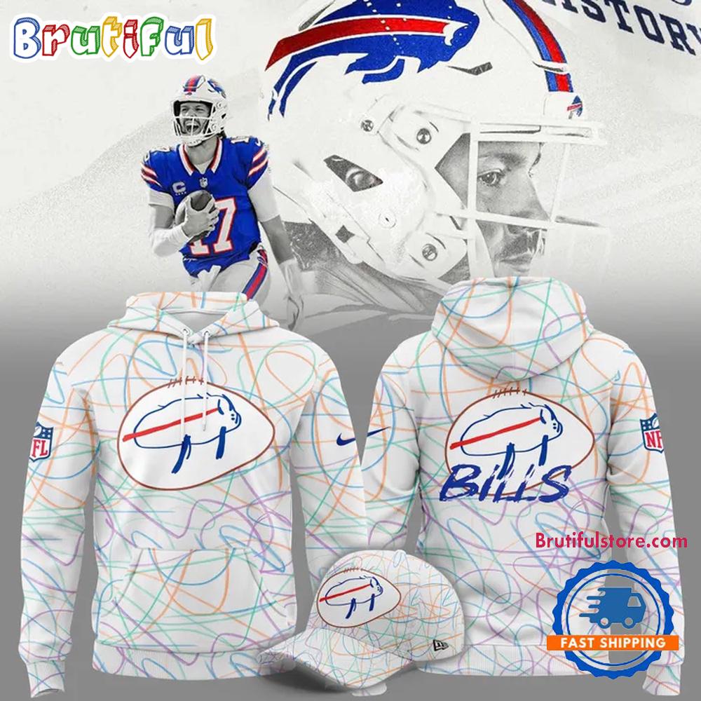 Buffalo Bills Hoodie Sesigned By Patients At Buffalo’s Oishei Children’s Hospital