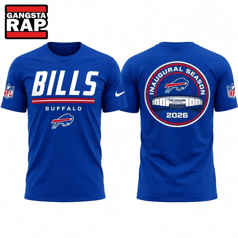 Buffalo Bills Inaugural Season 2026 Highmark Stadium Bills Mafia Blue T Shirt