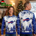Buffalo Bills Logo And Christmas Tree Ugly Christmas Sweater
