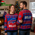 Buffalo Bills Logo And Snowflakes Ugly Christmas Sweater