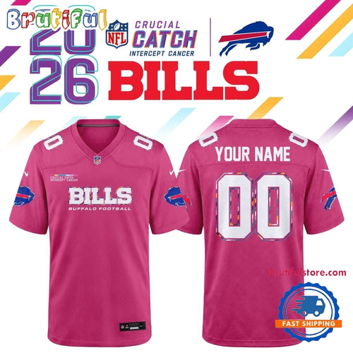 Buffalo Bills NFL Crucial Catch 2026 Pink Limited Edition Football Jersey