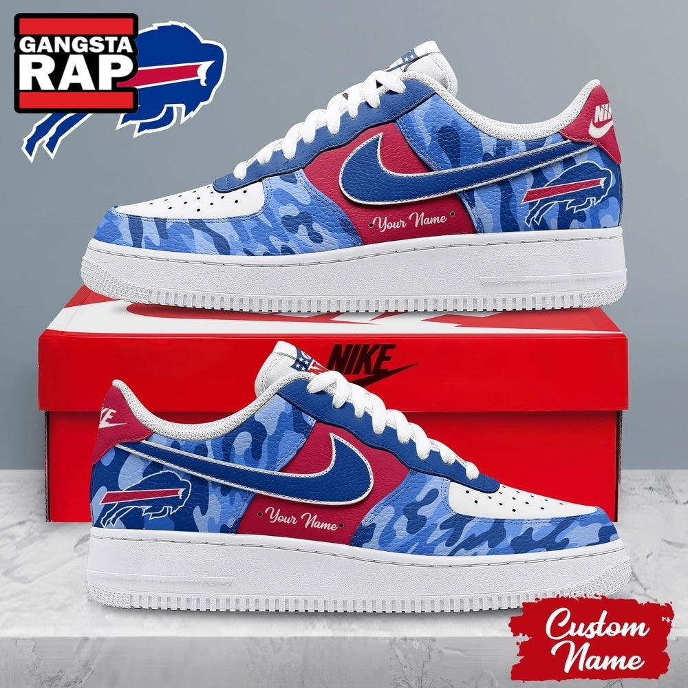 Buffalo Bills NFL End Zone Energy Custom Air Force 1 Shoes Sneaker
