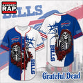 Buffalo Bills NFL Game Day Grateful Dead Baseball Jersey Shirt