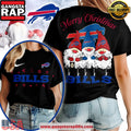 Buffalo Bills NFL Gnome Merry Christmas Women’s 3D Shirt Black