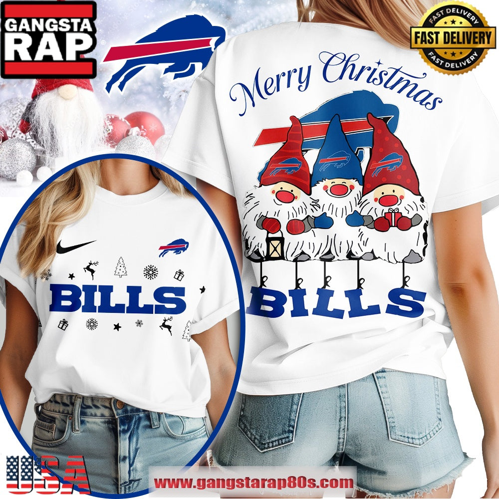 Buffalo Bills NFL Gnome Merry Christmas Women’s 3D Shirt