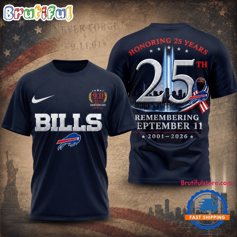 Buffalo Bills NFL Honoring 25 Years Remembering September 11 T Shirt