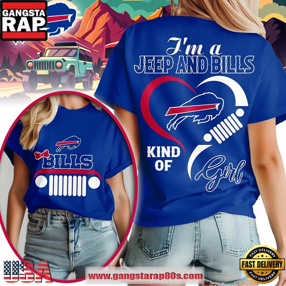 Buffalo Bills NFL Jeep Girl Women’s Blue T Shirt