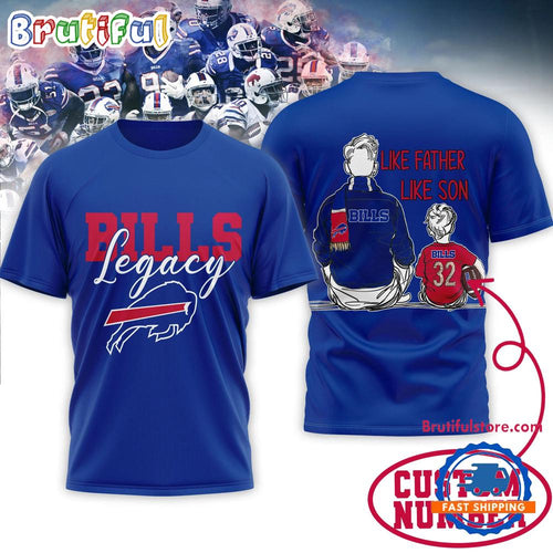 Buffalo Bills NFL Legacy Father Day Limited Edition 3D Shirt