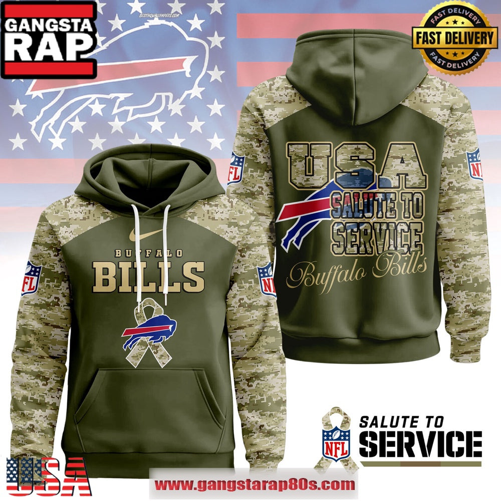 Buffalo Bills NFL Salute to Service 2025 Special Camo Unisex Hoodie Shirt