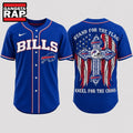 Buffalo Bills NFL Stand For The Flag Kneel For The Cross Baseball Jersey Shirt