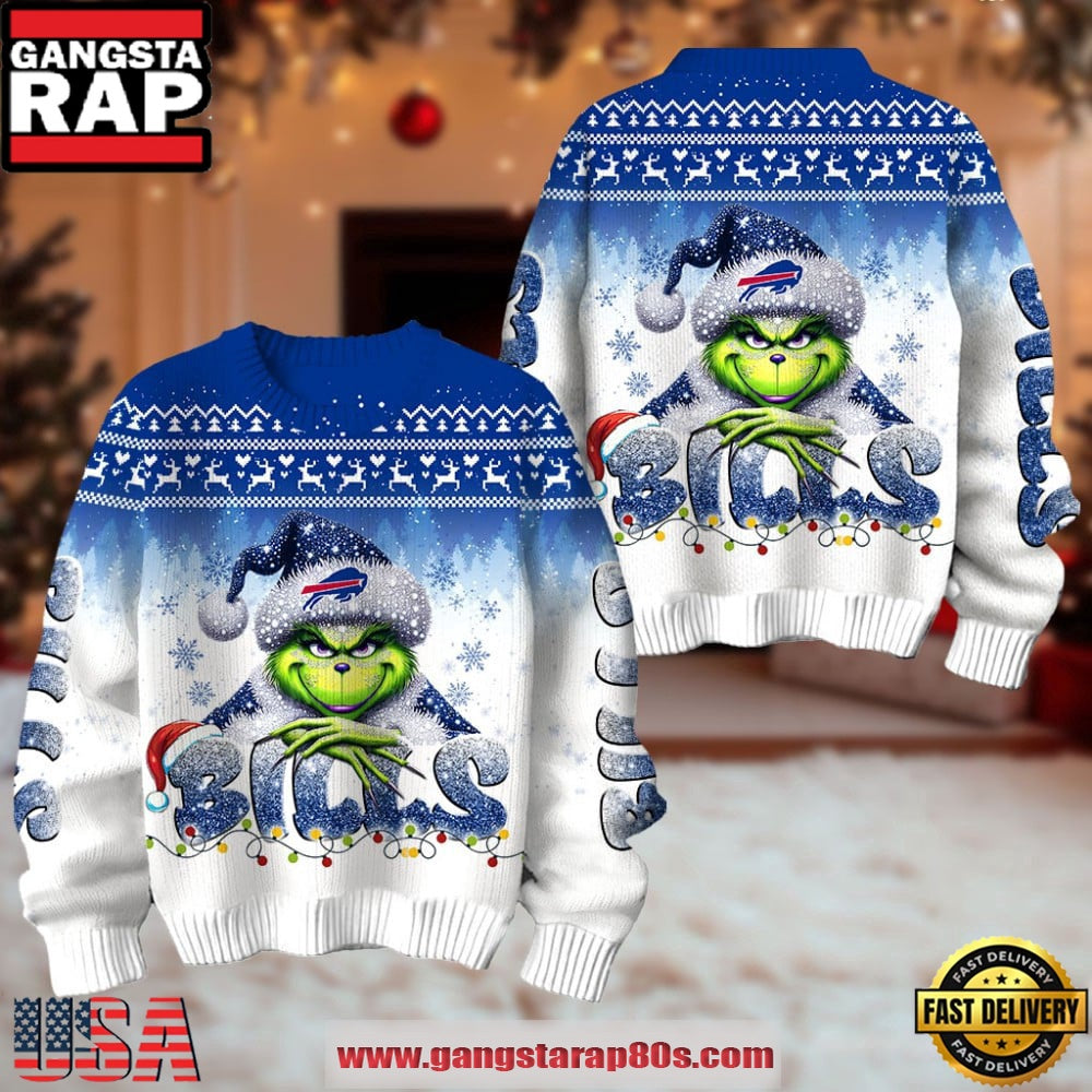 Buffalo Bills NFL x The Grinch 2025 Edition Ugly Christmas Sweater