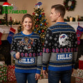 Buffalo Bills Rushing Buffalo Football Player Ugly Christmas Sweater