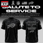 Buffalo Bills Salute to Service Camo 2026 Black Hoodie T-Shirt