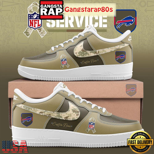 Buffalo Bills Salute To Service Limited Edition Custom Air Force 1 Sneakers Shoes
