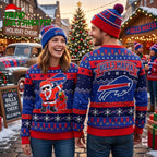 Buffalo Bills Santa Claus Dab And Bills Mafia Ugly Christmas Sweater