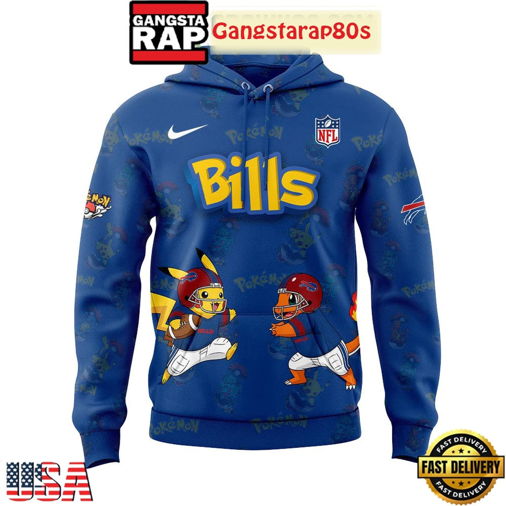 Buffalo Bills x Pokemon Go 2025 Unisex 3D Hoodie