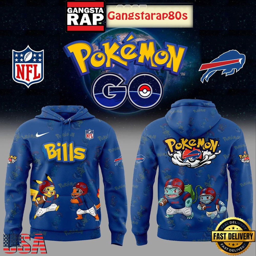 Buffalo Bills x Pokemon Go 2025 Unisex 3D Hoodie