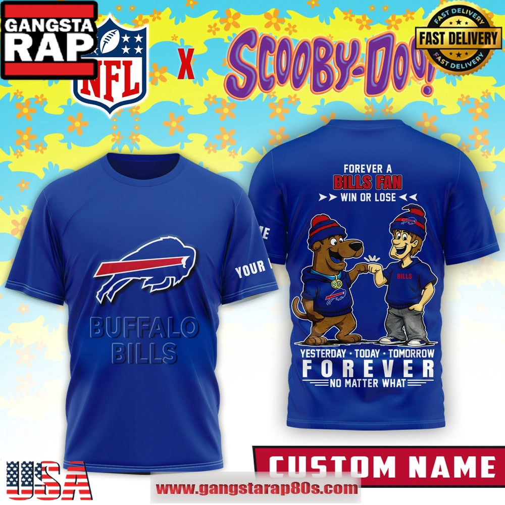 Buffalo Bills x Scooby Doo Premium Custom Name 3D Shirt